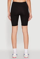 Womens Nope Not Today Graphic Biker Shorts, Black,