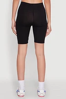 Womens Seamless Graphic Print Bike Shorts, Black, Size XL