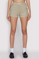 Womens D Ring Tabbed Cargo Shorts,
