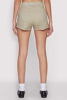 Womens D Ring Tabbed Cargo Shorts,