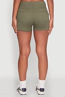 Womens D Ring Tabbed Cargo Shorts, Green, Size L