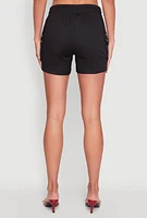 Womens Zipper Cargo Pocket Shorts,