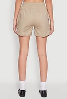 Womens Zipper Cargo Pocket Shorts, XL