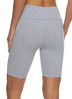 Womens Cotton Wide Waistband Biker Shorts, S