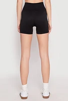 Womens Seamless High Waisted Biker Shorts,