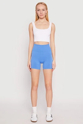 Womens Seamless High Waisted Biker Shorts,