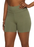 Womens High Waist Yoga Shorts, M