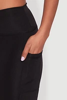 Womens Stylish Bike Shorts with Tummy Tucker and Side Pockets, Black,