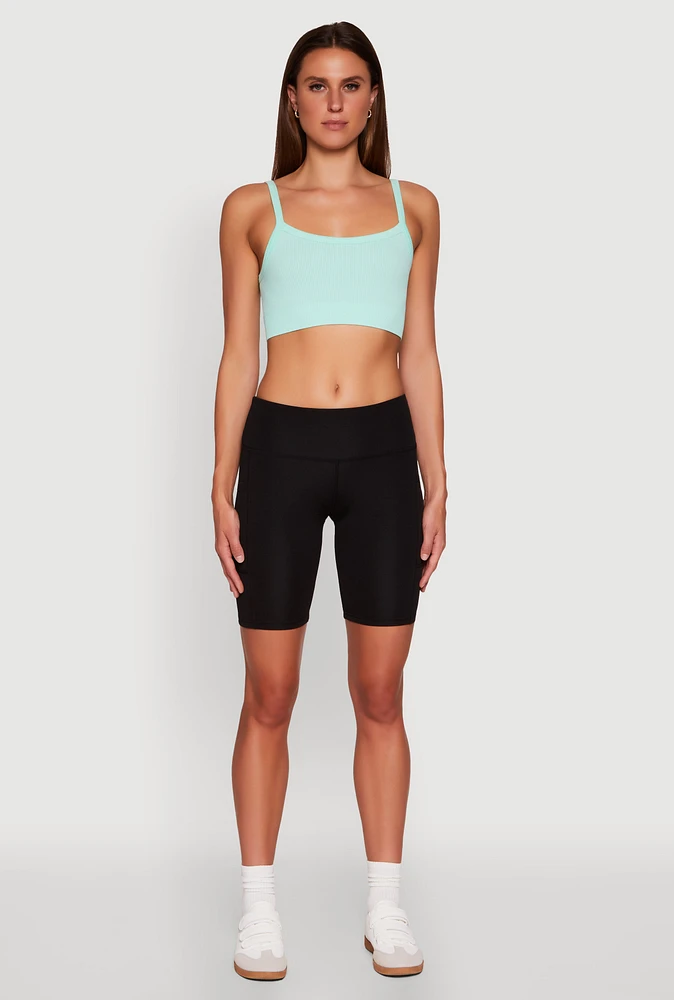 Womens Cellphone Pocket Biker Shorts,