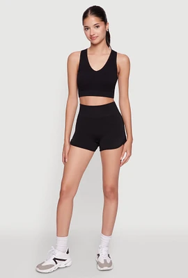 Womens High Waisted Dolphin Shorts for Activewear,