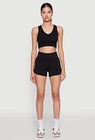 Womens High Waisted Dolphin Shorts for Activewear,
