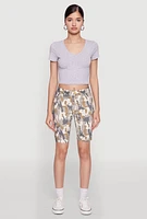Womens Hyper Stretch Pull On Bermuda Shorts,