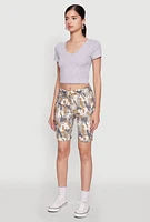 Womens Hyper Stretch Pull On Bermuda Shorts,