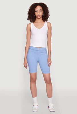Womens Hyper Stretch Pull On Bermuda Shorts,