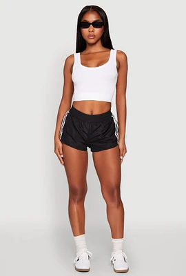 Womens Side Stripe Running Shorts,
