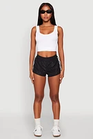 Womens Side Stripe Running Shorts,