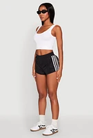 Womens Side Stripe Running Shorts,