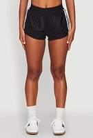 Womens Side Stripe Running Shorts,