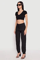 Womens Hyperstretch Cargo Pants, Black, Size M