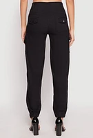 Womens Hyperstretch Cargo Pants, Black, Size M