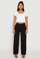 Womens High Waist Wide Leg Dress Pants,