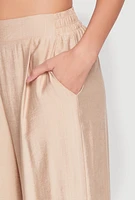 Womens Pull On Wide Leg Pants, Khaki,