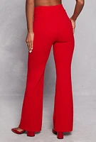 Womens Tie Waist Dress Pants, Red, Size XL