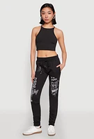 Womens Anime Graphic Print Sweatpants,