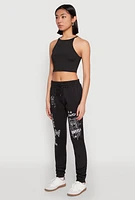 Womens Anime Graphic Print Sweatpants, S