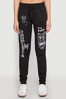 Womens Anime Graphic Print Sweatpants,