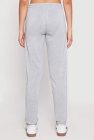 Womens Anime Graphic Print Sweatpants, Grey, Size M