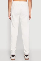 Womens Anime Graphic Print Sweatpants, White, Size XL