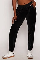 Womens Velour Drawstring Sweatpants,