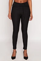 Womens Belted Front Dress Pants,