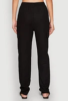 Womens Linen Cargo Pants,