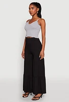 Womens High Waisted Tiered Palazzo Pants,