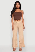 Womens Mineral Wash Palazzo Pants,