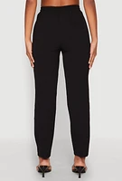 Womens Airy Drawstring Waist Pintuck Pants,