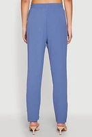 Womens Airy Drawstring Waist Pintuck Pants,