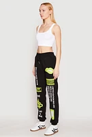 Womens Parental Advisory Explicit Content Sweatpants, Black, Size S