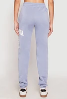 Womens California Graphic Drawstring Sweatpants, Blue, Size M