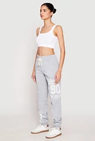 Womens Brooklyn New York City Sweatpants, Grey, Size S