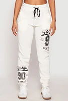 Womens Brooklyn New York City Sweatpants, White,