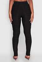 Womens Body Contour Drawstring Waist Dress Pants, Black, Size S