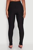 Womens Body Contour Drawstring Cargo Pants, Black,