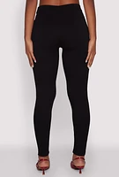 Womens Body Contour High Waist Dress Pants, Black, Size S