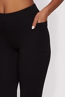 Womens Body Contour High Waist Dress Pants, Black, Size S