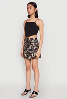 Womens Camouflage Cargo Skirt, Multi, Size S