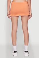 Womens Chic High Waisted Lined Pencil Skirt, Orange,