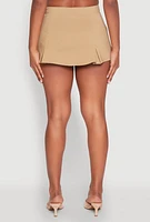 Womens Front Cargo Pocket Mini Skirt, Khaki, Size M
